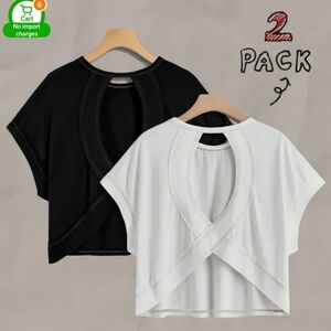 🔴5/$25 NWT Women's Black and White Top Set